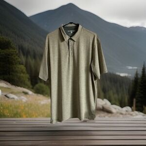 Southern Shirt Men's Performance‎ Golf 3-Button Polo Shirt Grey Heather Size XL